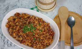 Baião de dois carne sol refeição completa